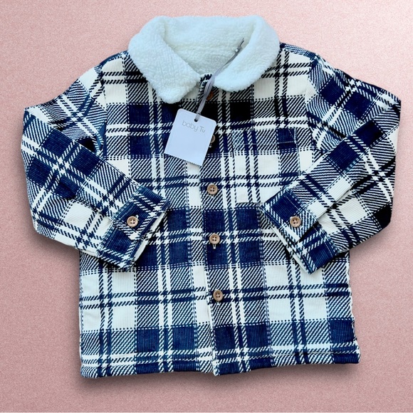 Jacket Shirt Soft unisex Toddler Size: 12-18m With Inner Sherpa Lining UK brand - Picture 3 of 14